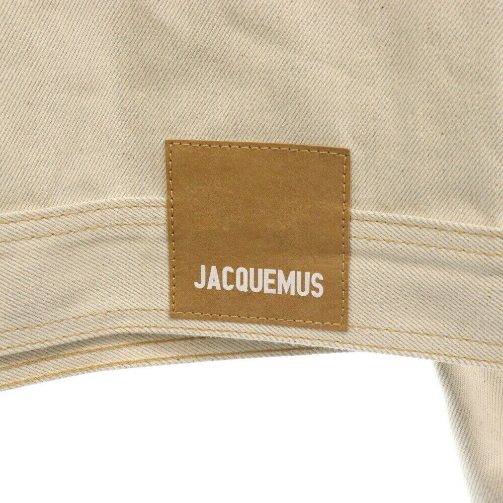 Jacquemus Size 50 Le Papier Paneled Denim Jacket Panel Ivory Condition A