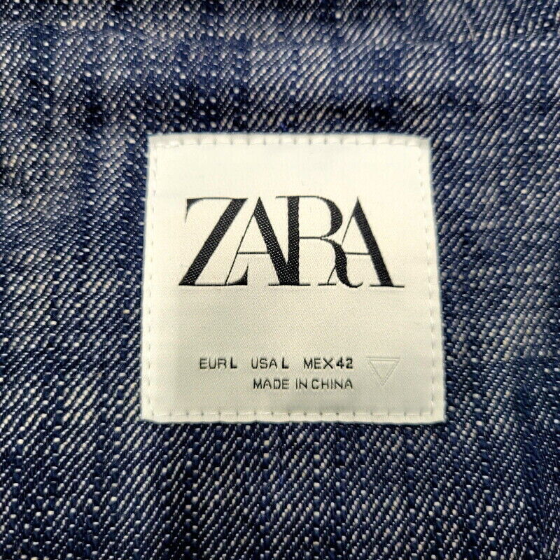 Men's Zara Pocket Denim Jacket Outerwear Long Sleeve 147-241028-Ma-03-Izu Size