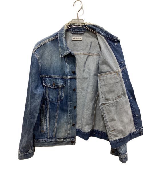 Balenciaga Crushed Denim Jacket Denim Jacket Good Condition Size 36 557388