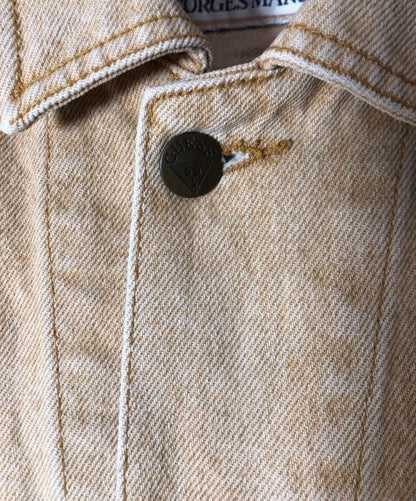 Guess Denim Jacket Beige Men Size L Good Condition