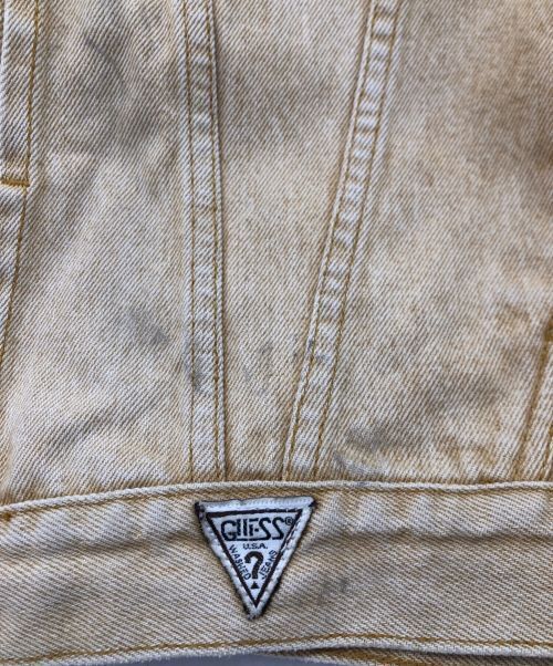 Guess Denim Jacket Beige Men Size L Good Condition