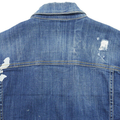 Dsquared2 Denim Jacket Paint Damage Processing Blue Size 44 F112