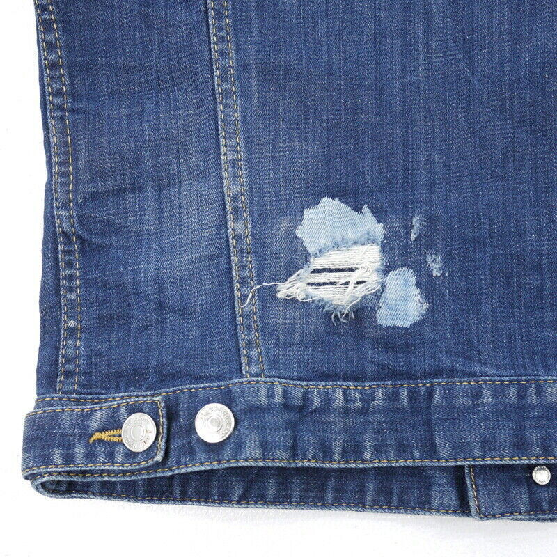 Dsquared2 Denim Jacket Paint Damage Processing Blue Size 44 F112