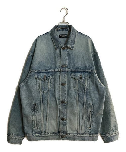 Balenciaga Embroidered Denim Jacket Denim Jacket Good Condition