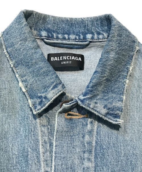 Balenciaga Embroidered Denim Jacket Denim Jacket Good Condition