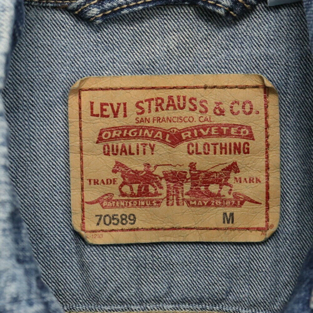 Levi's Size M 70589 Update Trucker Jkt Denim Jacket Indigo Condition B Color Blu