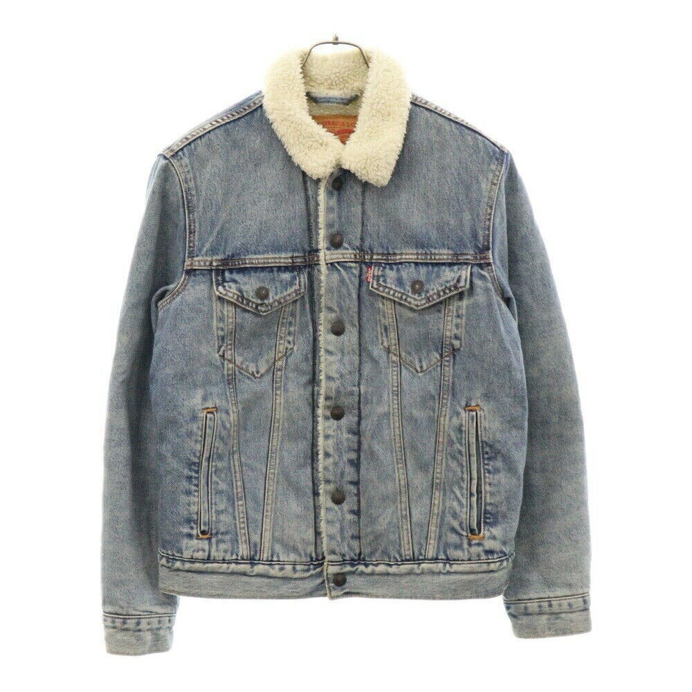 Levi's Size S Sherpa Trucker Jkt Denim Jacket Indigo Lining Boa