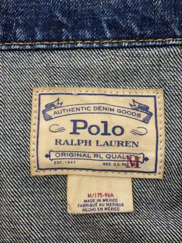 Polo Ralph Lauren 3rd Denim Jacket Indigo 09832 Damage Processing Men Size M