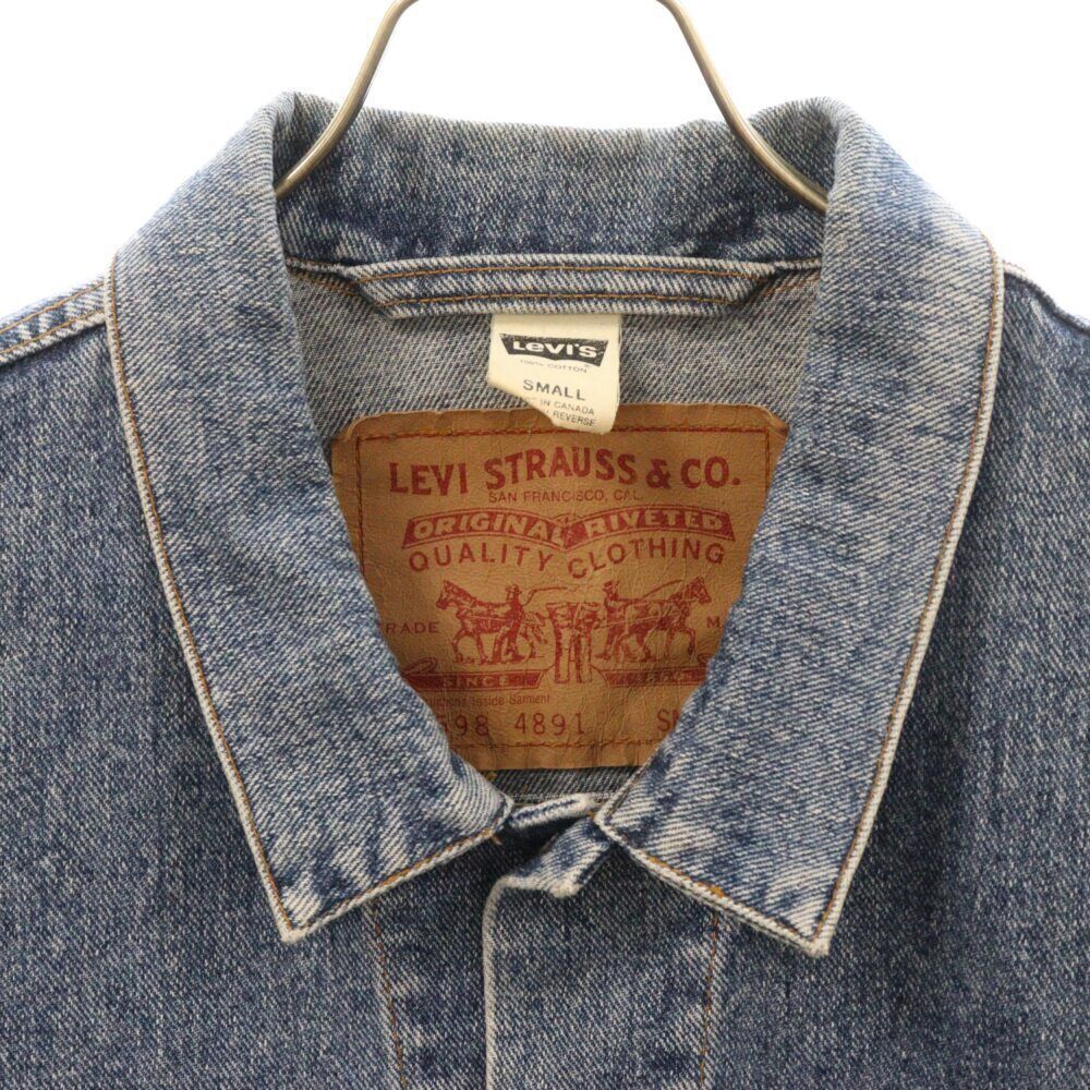 Levi's Size S 90S Vintage 70598 4891 Big Patch Denim Jacket Indigo Condition B