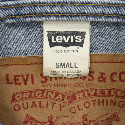 Levi's Size S 90S Vintage 70598 4891 Big Patch Denim Jacket Indigo Condition B