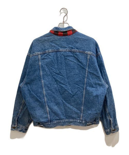 Levi's Block Check Liner Denim Jacket Size L 70417-4891 Good Condition