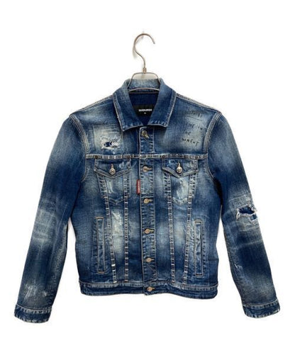 Dsquared2 Studded Denim Jacket Denim Jacket Good Condition S74AM1356 Size 44