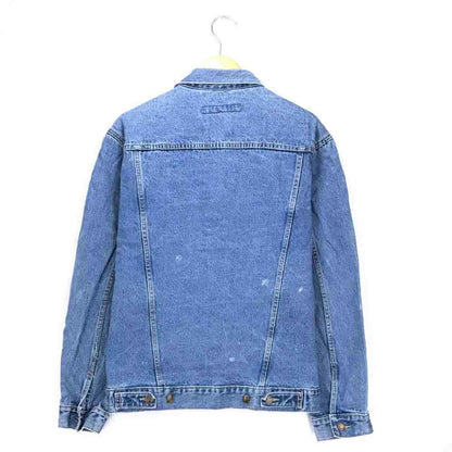 Global Agency Denim Jacket Size Indication L Blue Blouson Logo Plain G Jean Oute