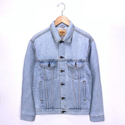 Hard Rock Cafe Denim Jacket Size Indication S Blue G Jean Blouson Outerwear Embr