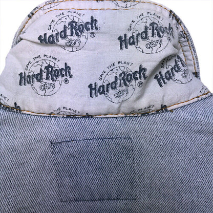 Hard Rock Cafe Denim Jacket Size Indication S Blue G Jean Blouson Outerwear Embr