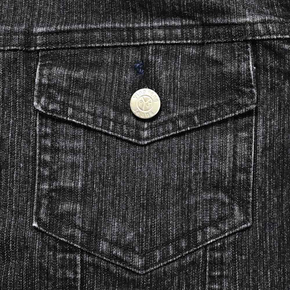 Ying Feng Boa G Jean Size Indication L Black Y F Long Sleeve Plain Denim Jacket