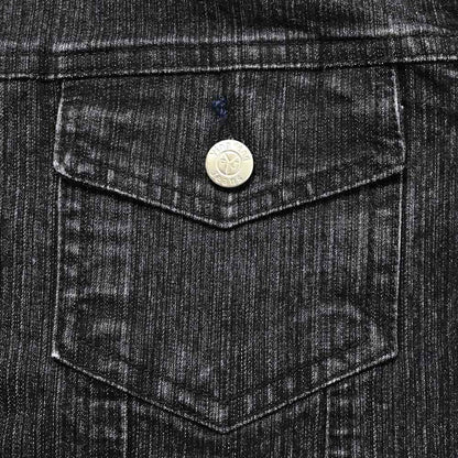 Ying Feng Boa G Jean Size Indication L Black Y F Long Sleeve Plain Denim Jacket