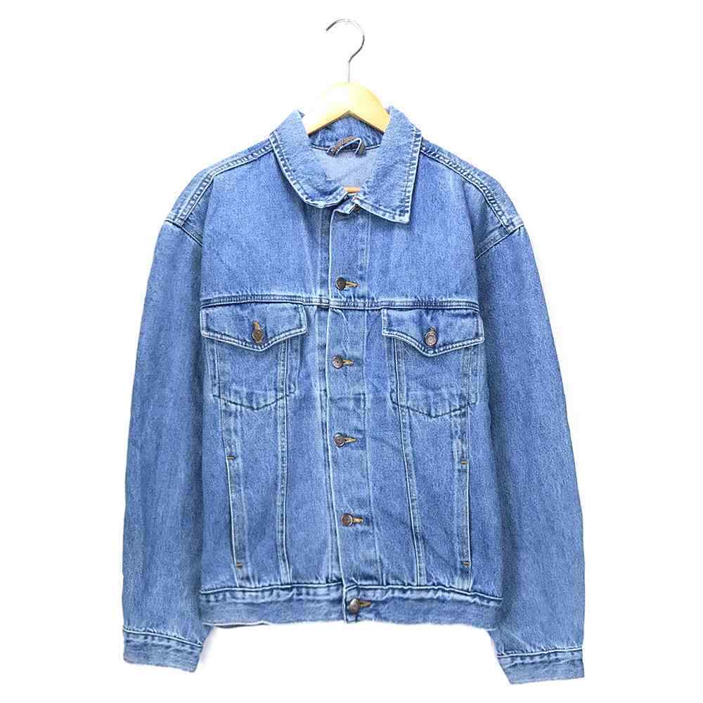 Faded Glory Denim Jacket Blue G Jean Outerwear Plain Big Size Silhouette