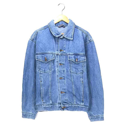 Faded Glory Denim Jacket Blue G Jean Outerwear Plain Big Size Silhouette