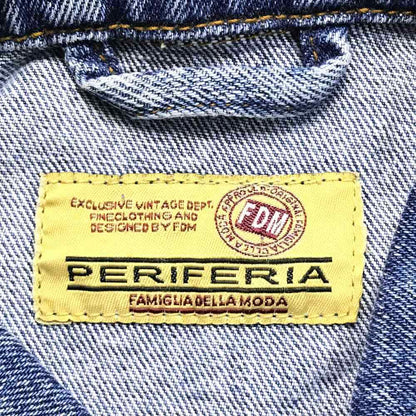 FDM Periferia Denim Jacket Size Indication XL Blue G Jean Outerwear Plain Big Si