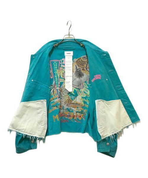 Doublet Chaos Embroidery Silk Duck Cut Off Jacket 19Ss31Bl81 Denim Jacket