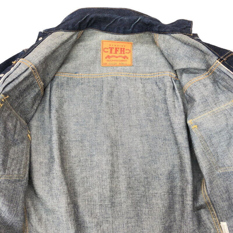 Men's The Flat Head Denim Jacket 6002W G Jean Outerwear American Casual