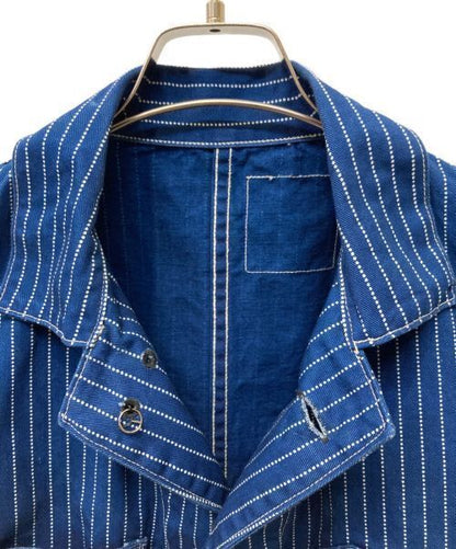 Headlight 9oz. Wabash Stripe Work Coat Denim Jacket Good Condition