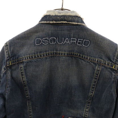 Dsquared2 Size 44 Multi-Stitch Distressed Denim Jacket Indigo 01039/0051 Conditi