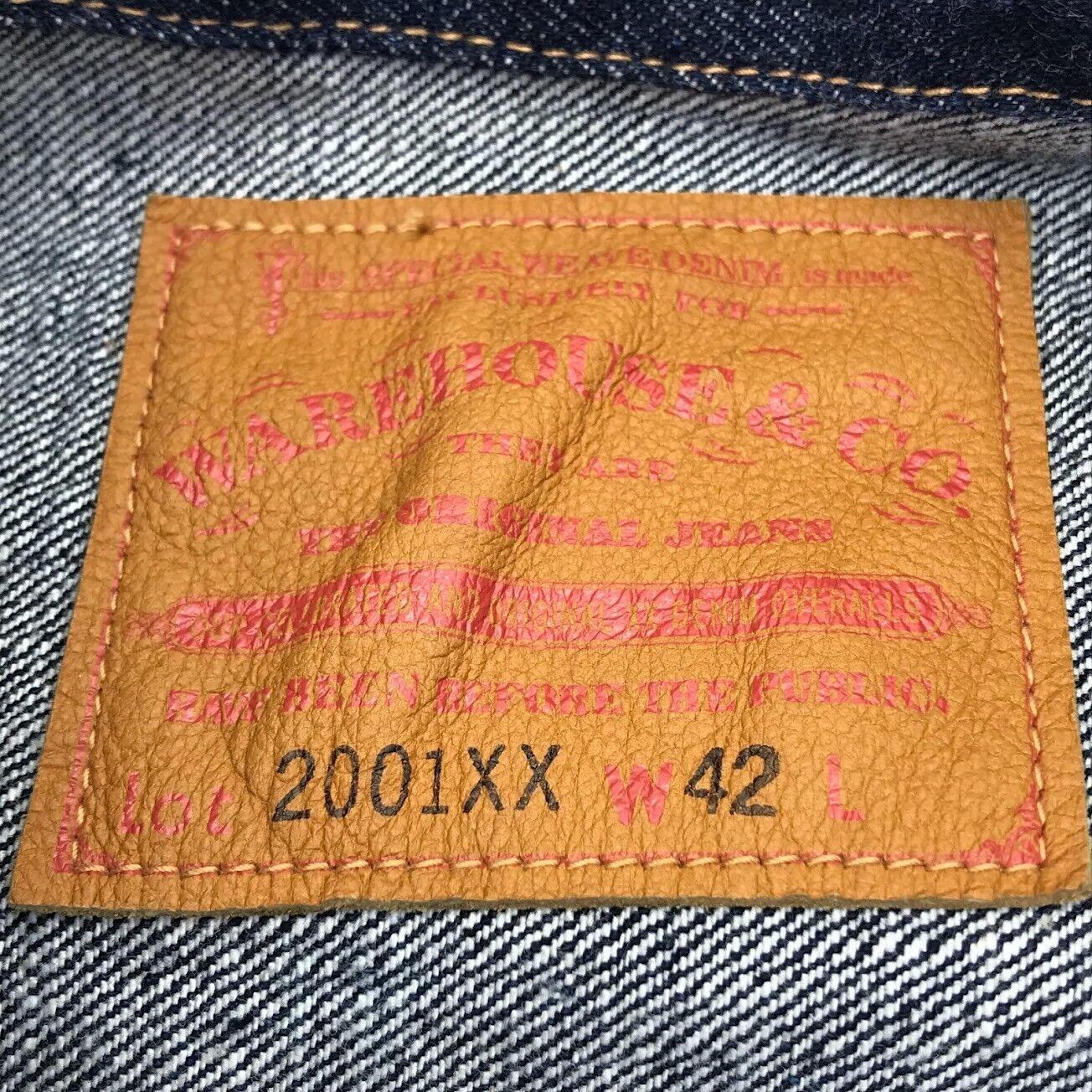 Warehouse Co. Lot 2001Xx 1St Type/Denim Jacket Indigo Size 42 F093