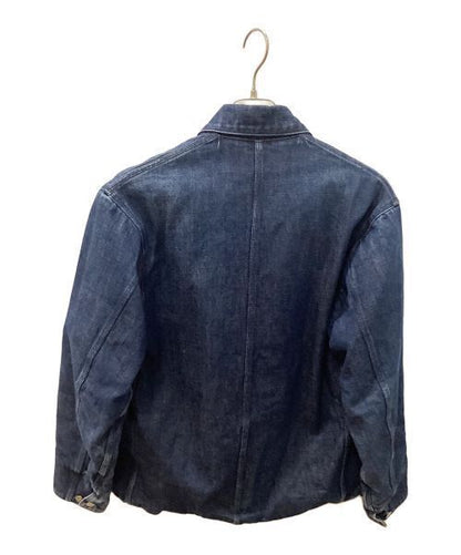 APC Work Denim Jacket Cotton Indigo Lining Boa Men Size L Good Condition