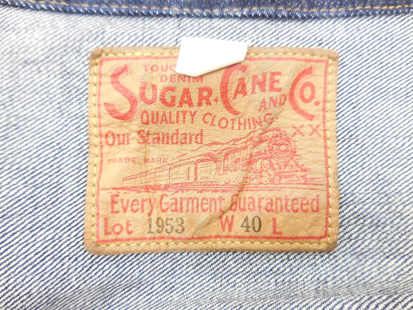 Sugar Cane 14.25Oz. Denim Jacket 1953 Model Size 40 G Jean Outer