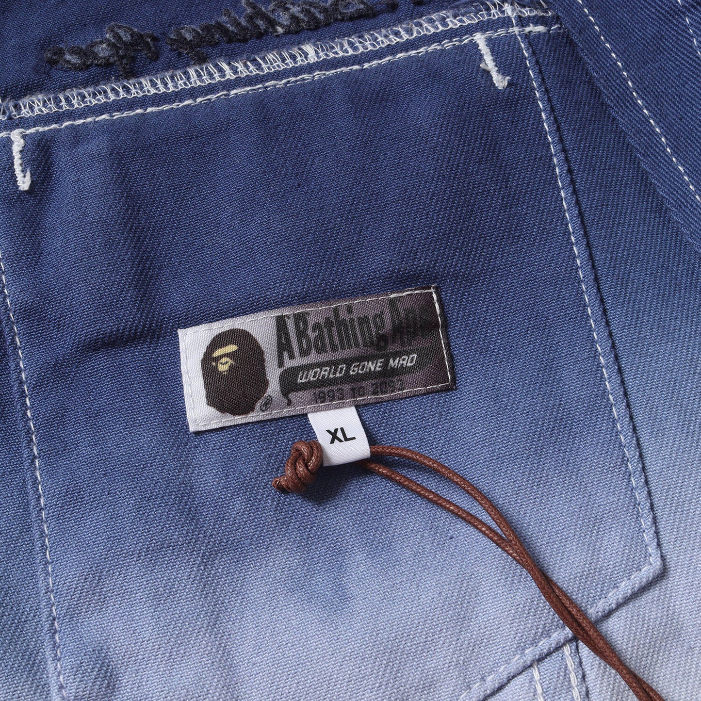 A Bathing Ape Gradation Champion Denim Jacket Logo 3rd Type Size XL Excellent