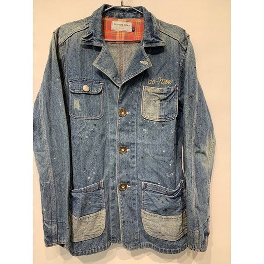 Denime Gear Denim Jacket G Jean Outer Tailored Cotton Front Pocket American Casu