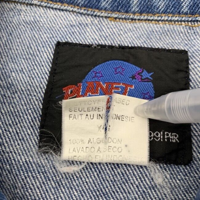 Planet Hollywood Denim Jacket G Jean Outerwear Double Sided Design Brand Logo Em