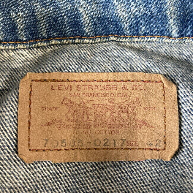 Levi's Denim Jacket 3Rd Reproduction G Jean Outerwear Cotton Plain Red Tab Small