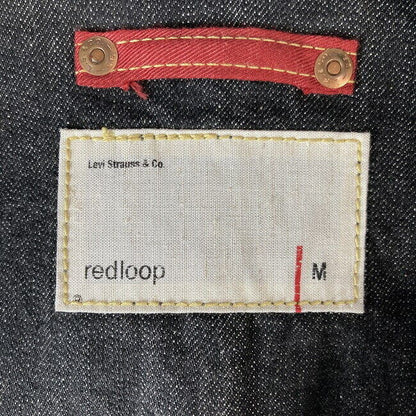 Levi's Denim Jacket G Jean Outerwear Plain Cotton Single Button Red Tab Small E