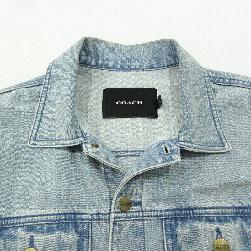 Coach Novelty Denim Jacket Cf794 Light Blue Size L