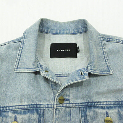 Coach Novelty Denim Jacket Cf794 Light Blue Size L