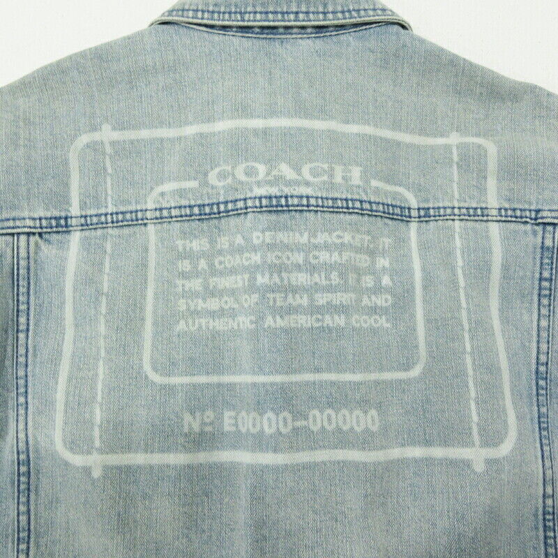 Coach Novelty Denim Jacket Cf794 Light Blue Size L