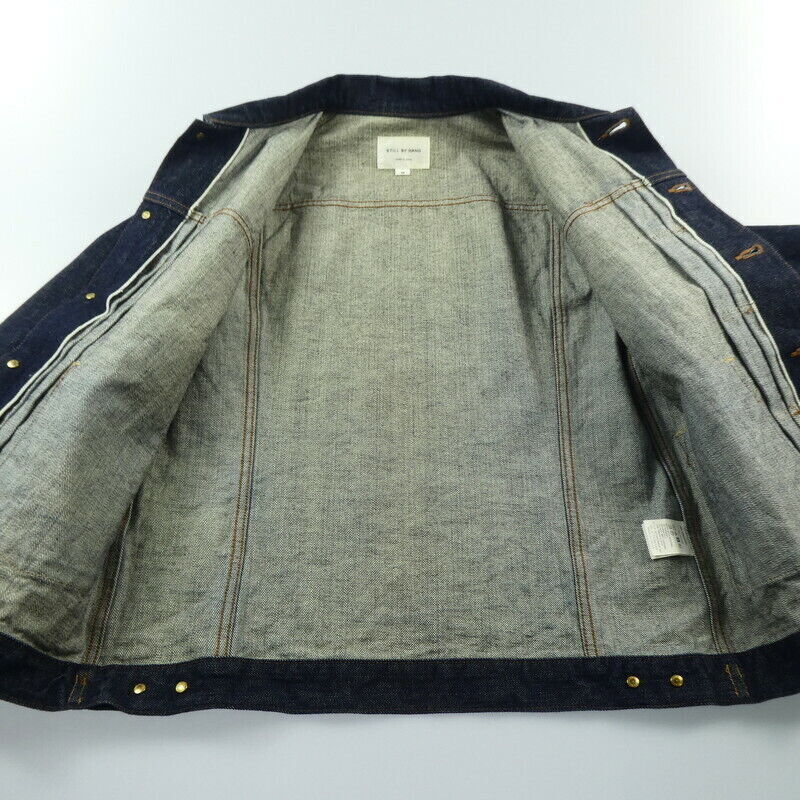 Still By Hand Denim Jacket Dn0483 Navy Size 48