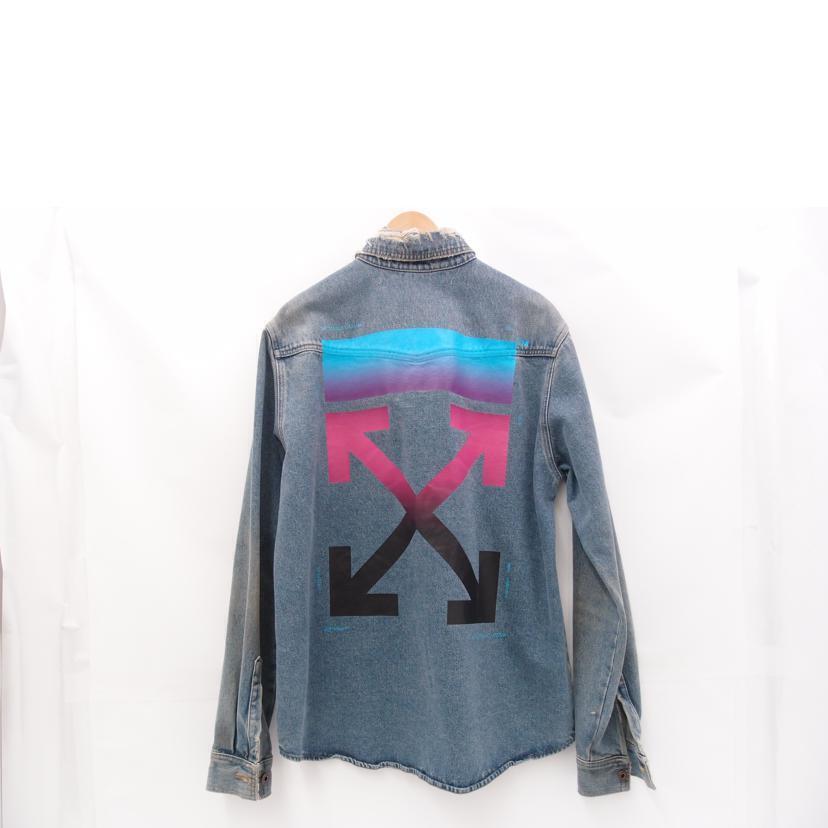 Off-White Off-White/Damaged Denim Jacket/L/Men's Outerwear/A Rank/18