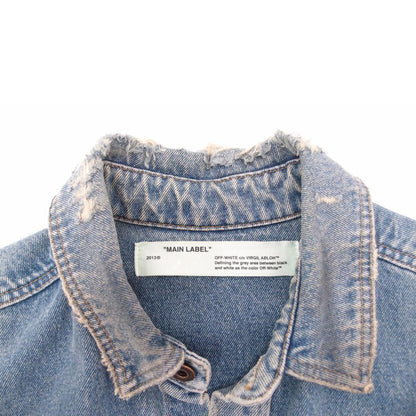 Off-White Off-White/Damaged Denim Jacket/L/Men's Outerwear/A Rank/18