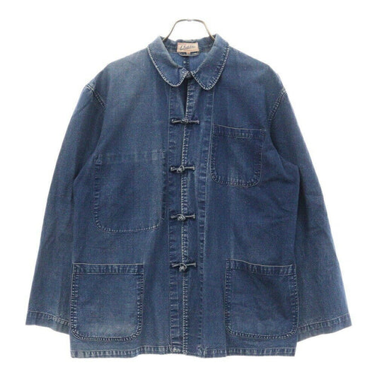 Vintage Size 40 50S-60S L Anti-Cher Ranch Cher French China Shirt Denim Jacket E