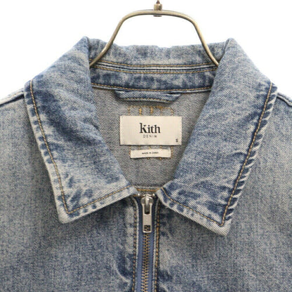 Kith Size S Zip Up Denim Jacket Blouson Khm010089 Indigo Condition B Color Blue