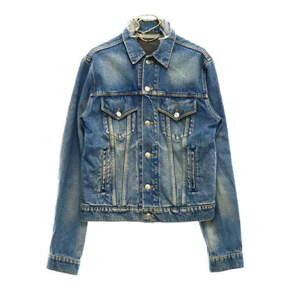 Balenciaga Size 46 17AW Campaign Logo Denim Jacket Damaged Processing