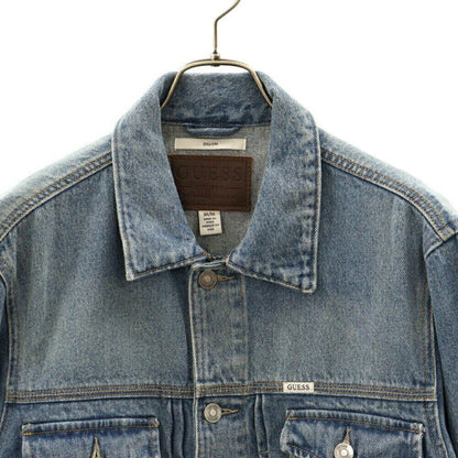 Guess Size M Zip Pocket Denim Jacket Indigo Blue Guew0006006