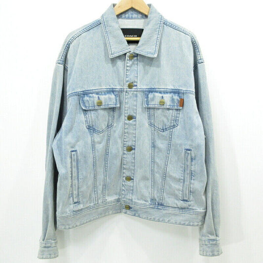 Coach Novelty Denim Jacket Cf794 Light Blue Size L