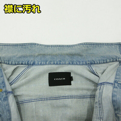 Coach Novelty Denim Jacket Cf794 Light Blue Size L