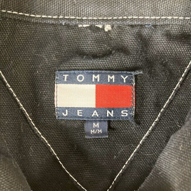 Tommy Jeans Coverall Denim Jacket Plain Cotton One Point Logo Brand Oversize Big