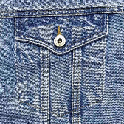 Brittania Denim Jacket Blue G Jean Outerwear Plain Blouson Big Size Silhouette O